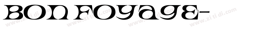 Bon Foyage字体转换